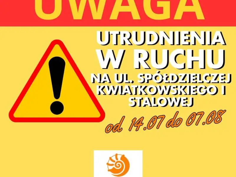 Zmiany w organizacji ruchu na ulicach Kwiatkowskiego, Spółdzielczej i Stalowej