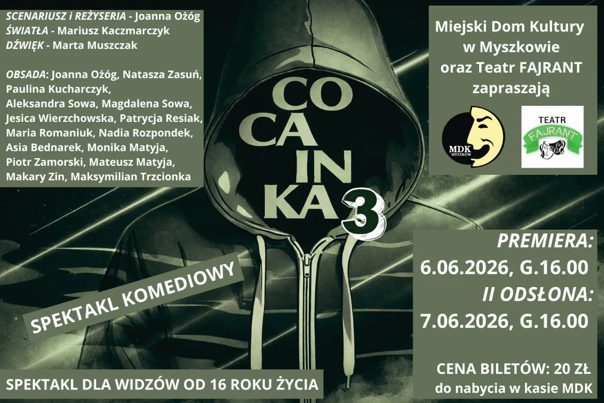 Premiera spektaklu 'COCAINKA III' na Warszawskiej Pradze