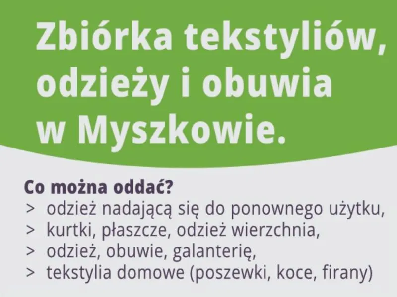 Bezpłatna zbiórka odzieży w mieście