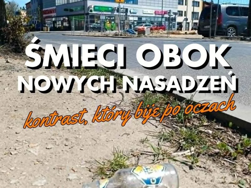 Zieleń w Centrum Myszkowa i problem zaśmiecania przestrzeni
