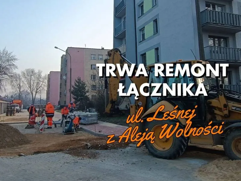 Prace remontowe łącznika ul. Leśnej z Aleją Wolności